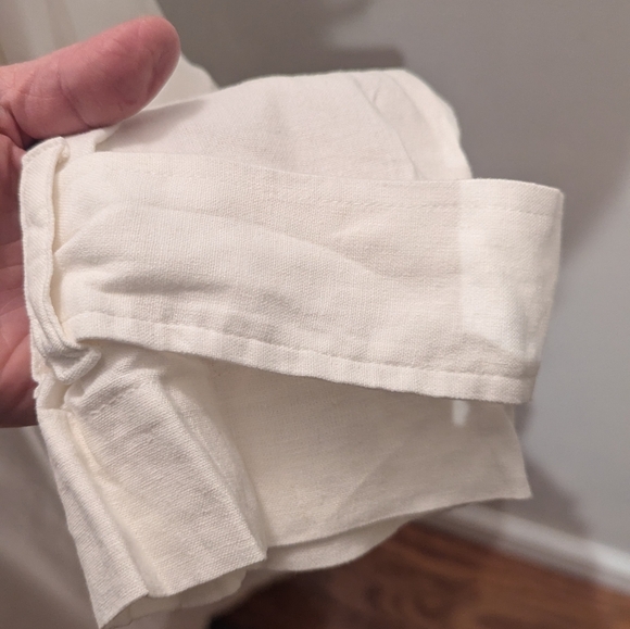 NWOT Women's Linen Blend White Trench Coat Size XXL Lightweight - Picture 8 of 10